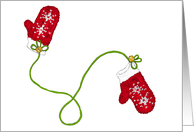 Red Christmas Mittens card