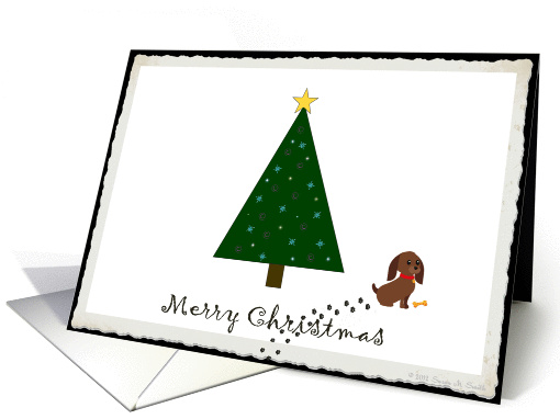 Puppy Paws Merry Christmas card (997475)