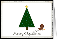 Puppy Paws Merry Christmas card