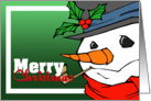 Merry Christmas from Snowman card