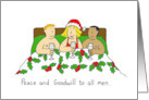 Xmas Cartoon Peace and Goodwill to all Men Sexy Humor card