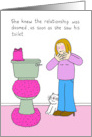 Dating Cartoon Pink Toilet a Good Man Is Hard To Find card