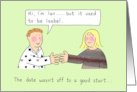 Dating Humour Cartoon Gender Change Couple Meeting card