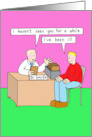 Get Well Soon Humor Male Patient and Doctor in a Surgery Cartoon card
