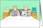 Silver Wedding Anniversary 25 years Cartoon Bedroom Humor card