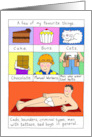 Favorite Things Cartoon Bad Men and Chocolate Blank Inside card