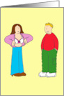 Happy Birthday Bust Wishes Cartoon Couple Bra Humor card