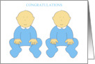 Congratulations on Birth of Your Twin Baby Boys card