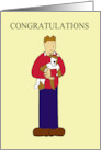 New Puppy Dog Congratulations Cartoon Man and Cute Puppy card