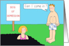 Depression Support Cartoon Couple card