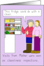 Mother’s Day Cleaning Advice Cartoon Mother and Daughter card