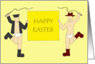 Funny Gay Easter Sexy Cartoon Male Couple card