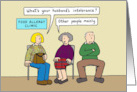 Happy Birthday Intolerant Husband Cartoon Marriage Humor card