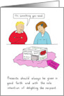 Unsuitable Birthday Gift for Her from Him Cartoon Humor card