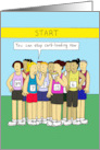 Start of Running Race Carbo Loading Cartoon Humor card