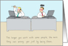 Annoying Co workers Business Cartoon Humor card