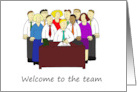 Welcome to the Team Cartoon Group of Diverse Employees card