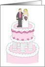 Wedding or Marriage Vows Renewal Congratualtions Cartoon Couple card
