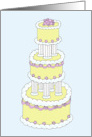 Civil Partnership Wedding Anniversary Stylish Cake card