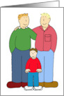 Congratulations on Male Couple Adopting Cartoon Humor card