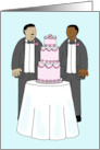 Civil Union or Wedding Congratulations for Asian Male Couple Cartoon card