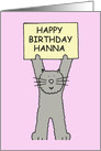 Happy Birthday Hanna fun cat. card