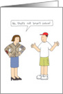 Not Smart Casual Men’s Clothes and Fashions Cartoon Humor card