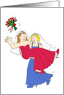 Lesbian Civil Union Congratulations Two Cartoon Brides card