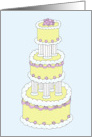 Civil Union Congratulation in Italian stylish Pastel Colored Cake card