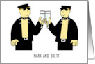 Gay Bachelor Party Invitation Cartoon Men to Personalize Any Names card