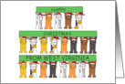 Happy Christmas from West Virginia Cartoon Cats in Santa Hats card