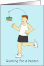 Running for a Reason a Beer Cartoon Humor for Him card