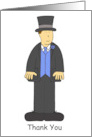 Thank You to Best Man at Our Wedding Cartoon Man in Formal Wear card