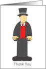 Thank You for Being an Usher Cartoon Man in Formal Wear card