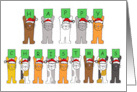 Happy Christmas to a Special Cat Cartoon Cats in Santa hats card