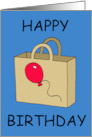 Happy Birthday from an Old Bag Cartoon Humor card