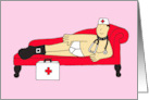 Sexy Gay Cartoon Man Funny Happy Nurses Day card
