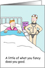 Sexy Gay Male Cartoon Humor, Funny Happy Nurses Day. card