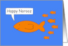 Happy Norooz Persian New Year Cartoon Talking Goldfish card