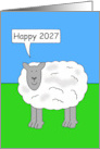 Happy Chinese New Year of the sheep Ram 2027 Talking Sheep card