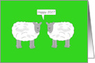 Chinese Happy New Year of the Sheep 2027 Talking Cartoon Sheep card