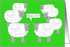 Chinese Happy New Year of the Sheep 2027 Talking Cartoon Sheep card