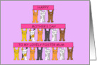 Happy Mother’s Day to My Foster Mum Cute Cartoon Kittens card
