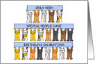 May 14th Birthday, Cartoon Cats with Banners. card