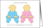 Congratulations You’re a Grandparent to Twins a Boy and a Girl card