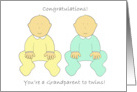 Congratulations Youre a Grandparent to Twins Unisex Babies card