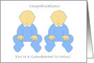 Congratulations You’re a Grandparent to Twin Boys Cute Babies card
