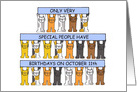 11th October Birthday with cats . card