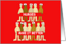 Nurses Make it Better Cartoon Naked Men Wishing You a Speedy Recovery card