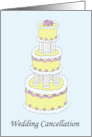 Wedding Cancellation Pastel Colored Stylish Cake card